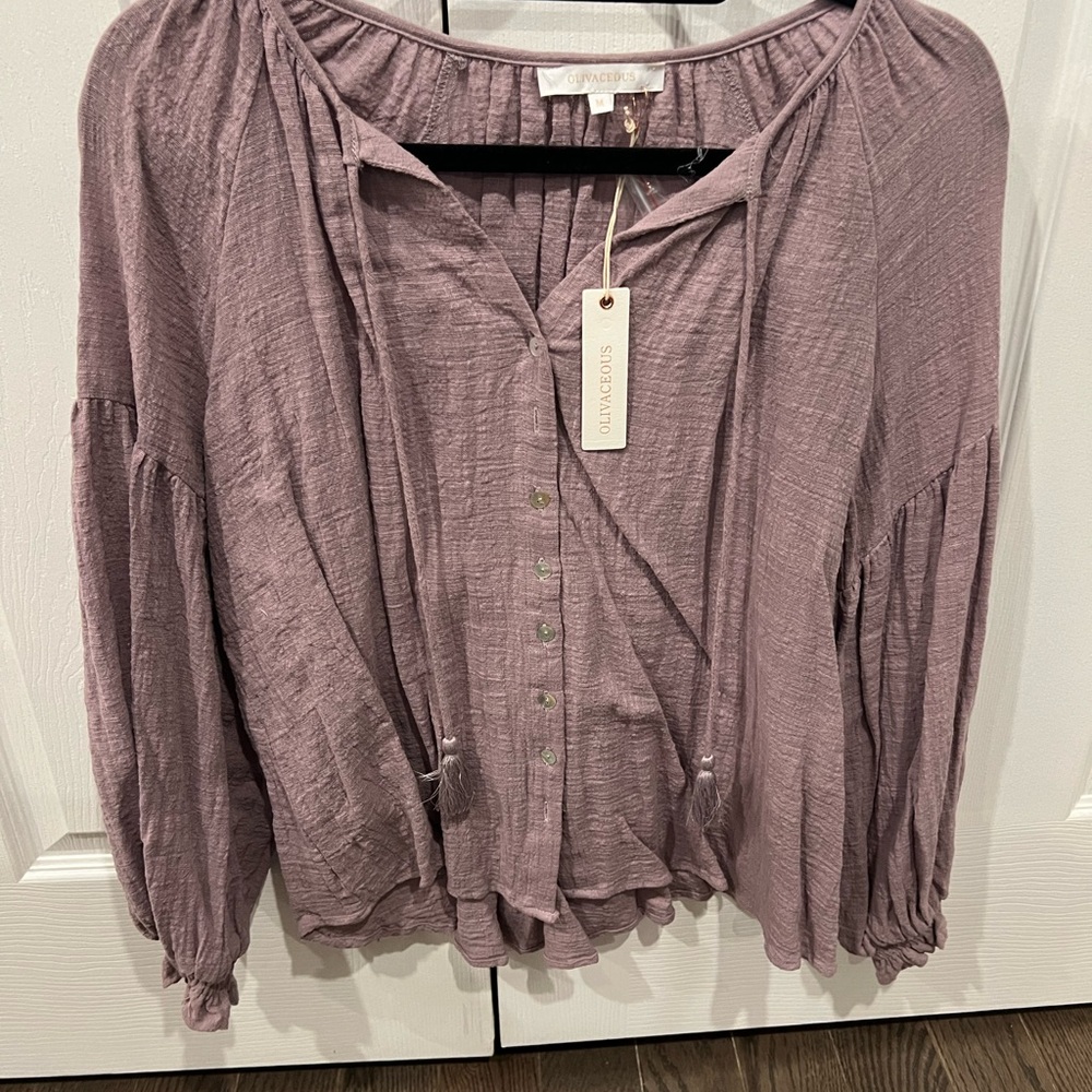 Olivaceous Dusty Purple Blouse